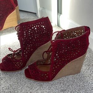 Jeffrey Campbell red Wedges